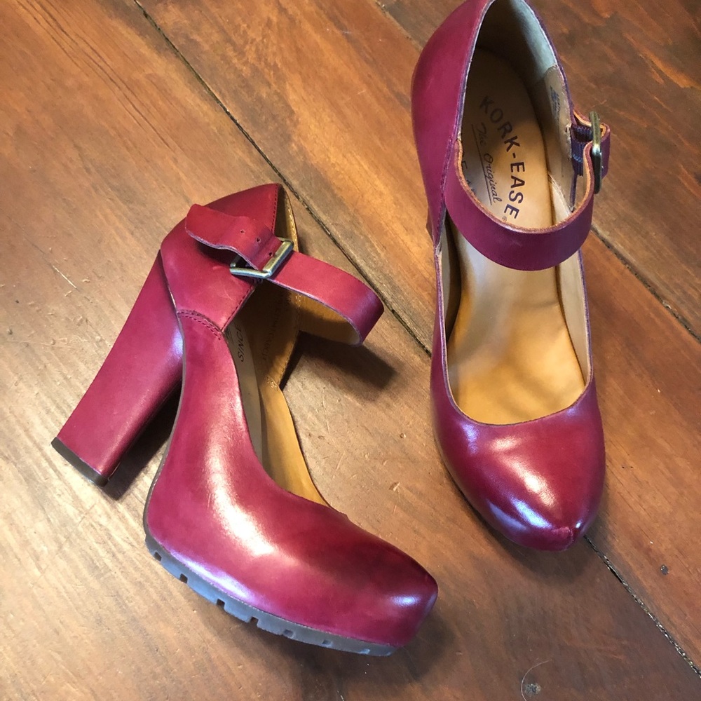 Kork-Ease red Priscilla Mary Janes